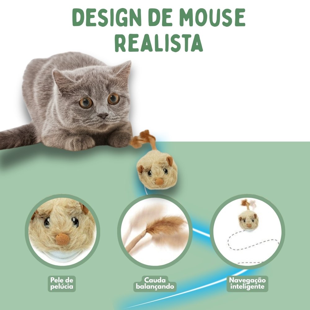 Brinquedo interativo de rato para gatos
