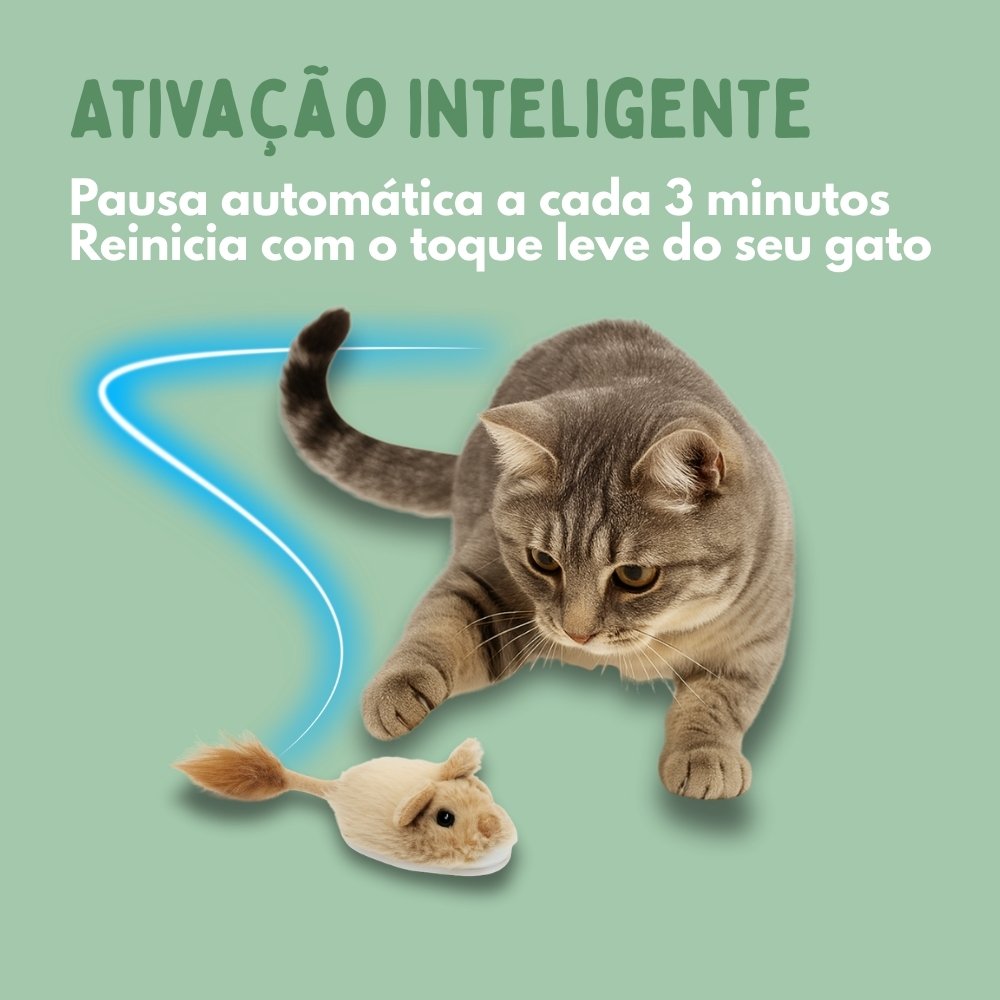 Brinquedo interativo de rato para gatos