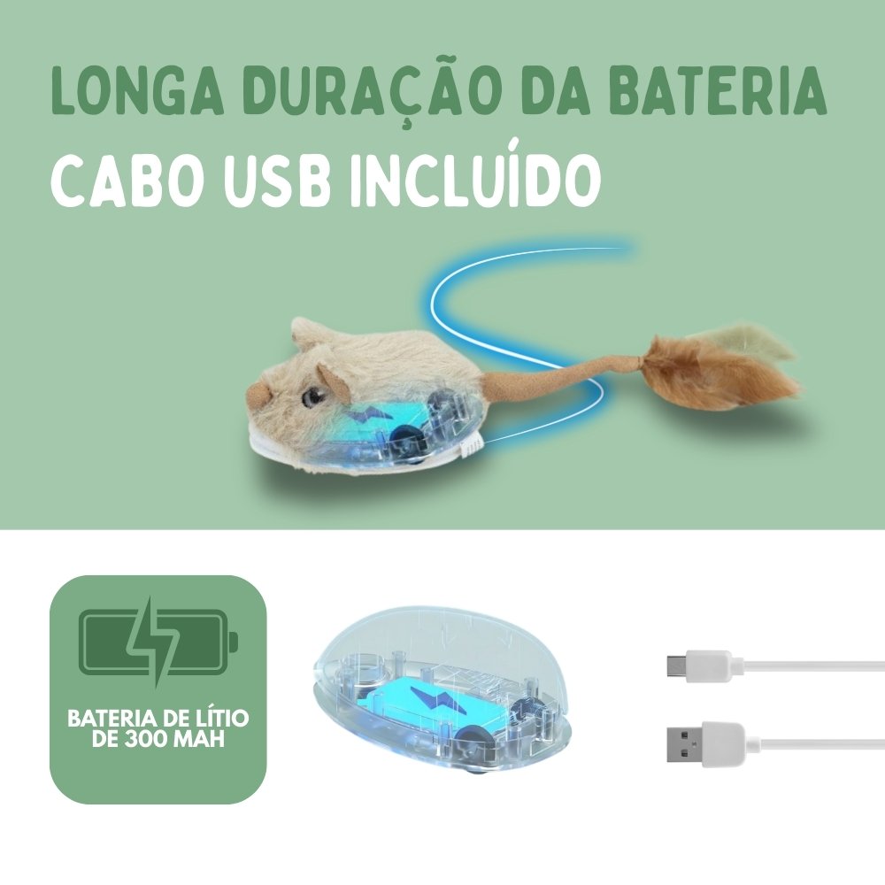 Brinquedo interativo de rato para gatos
