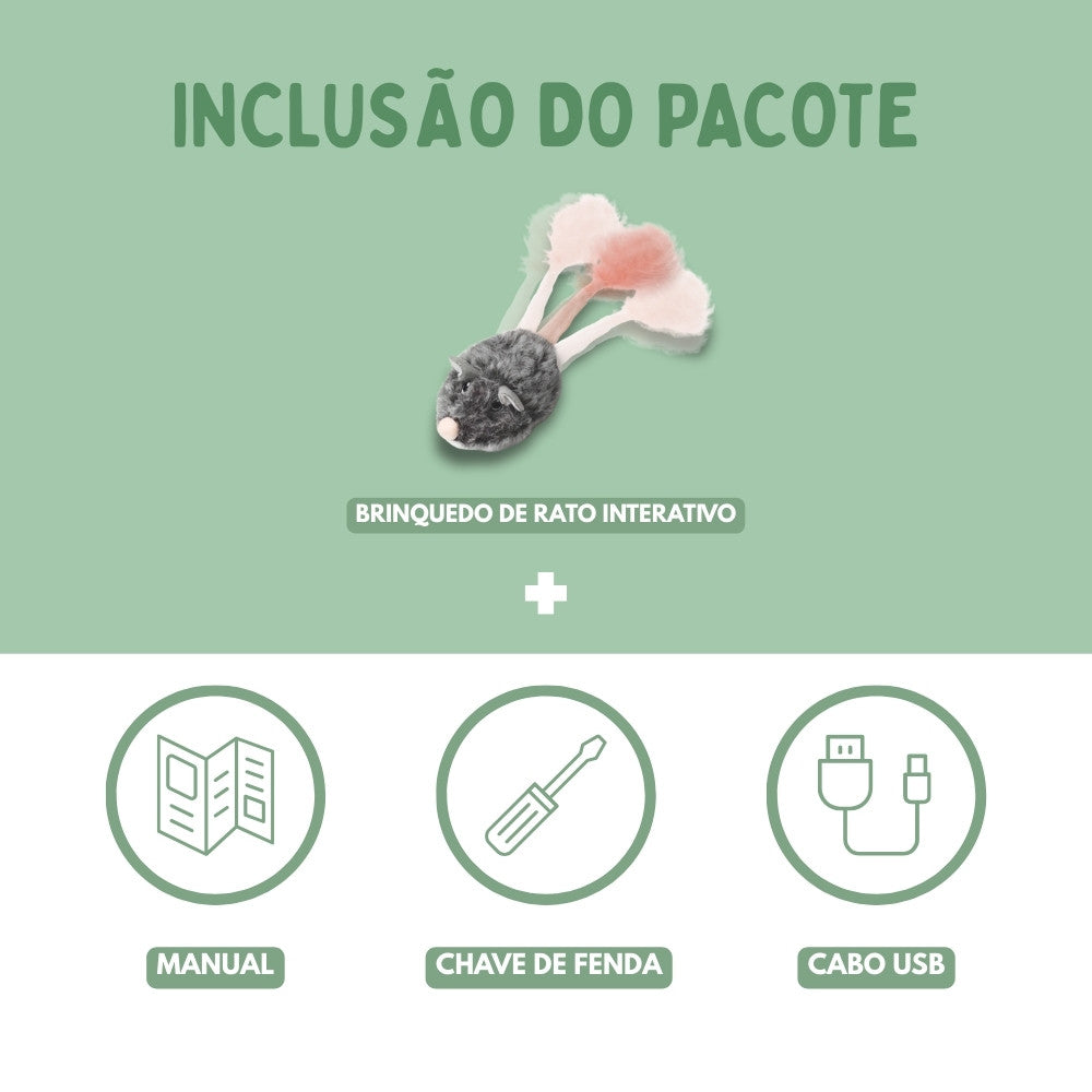 Brinquedo interativo de rato para gatos