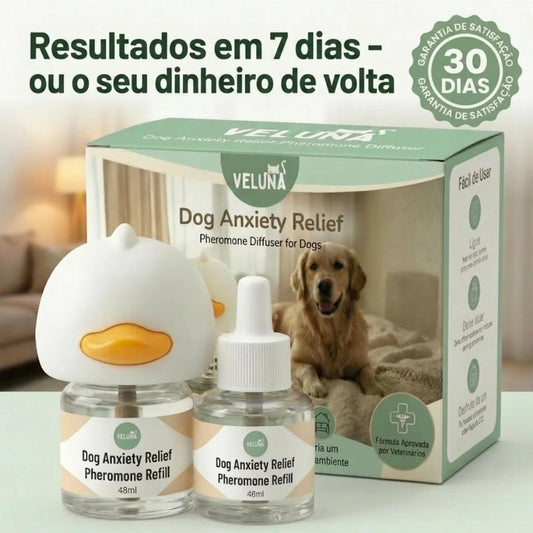 Difusor de Feromonas Veluna para Alívio da Ansiedade em Cães