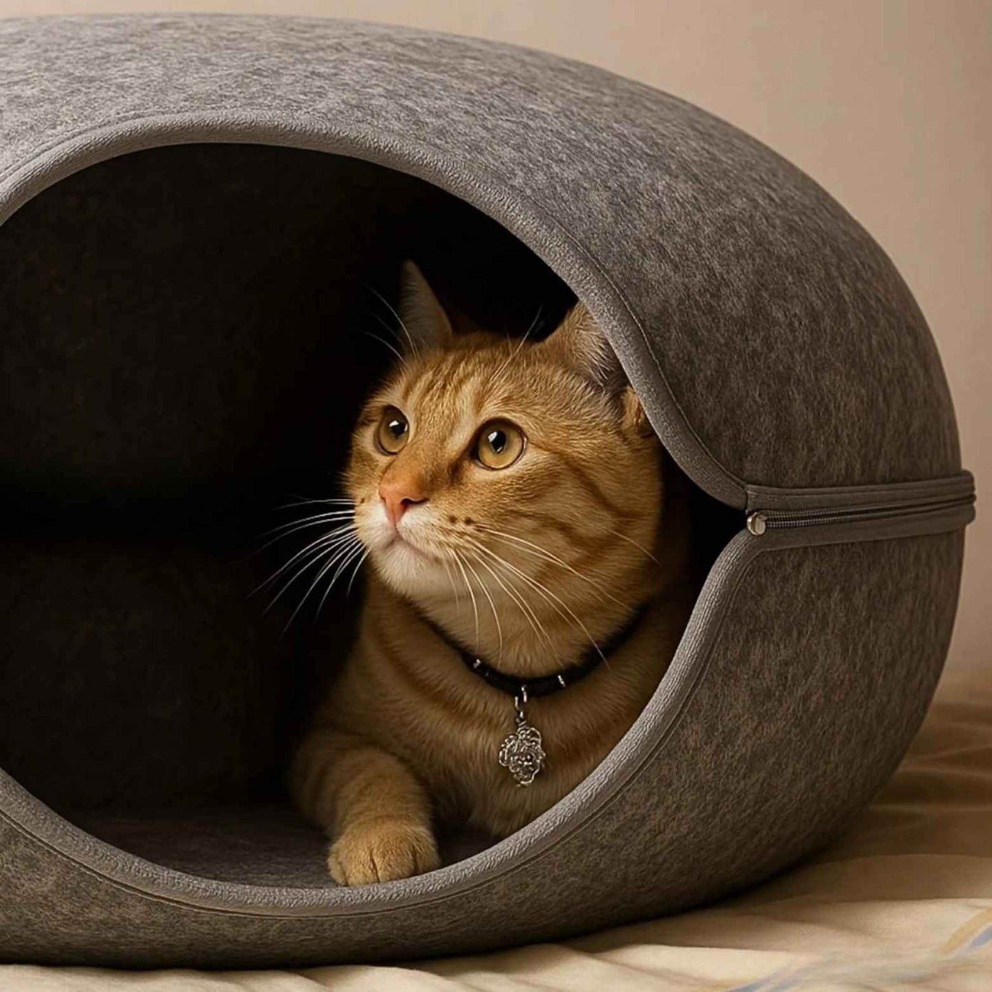 Abrigo aconchegante e tocar túnel para seus gatos