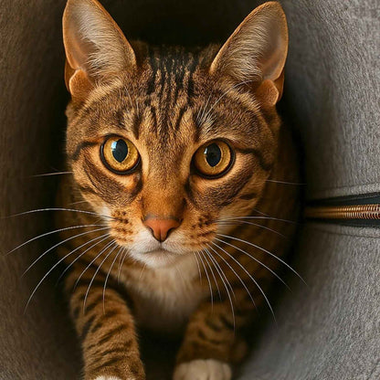 Abrigo aconchegante e tocar túnel para seus gatos