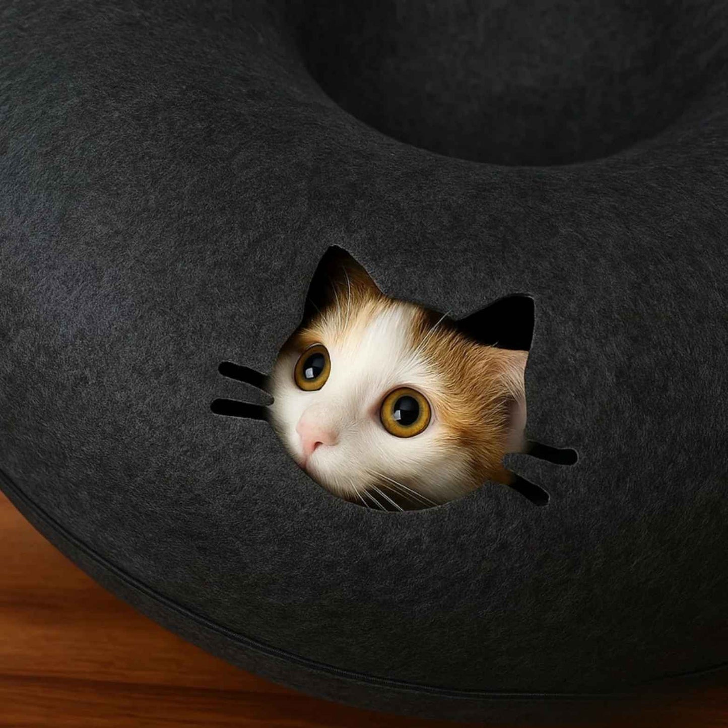 Abrigo aconchegante e tocar túnel para seus gatos