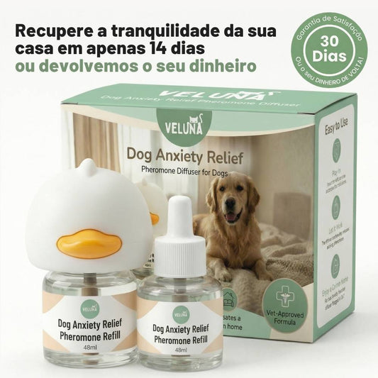 Difusor de Feromonas Veluna para Alívio da Ansiedade em Cães