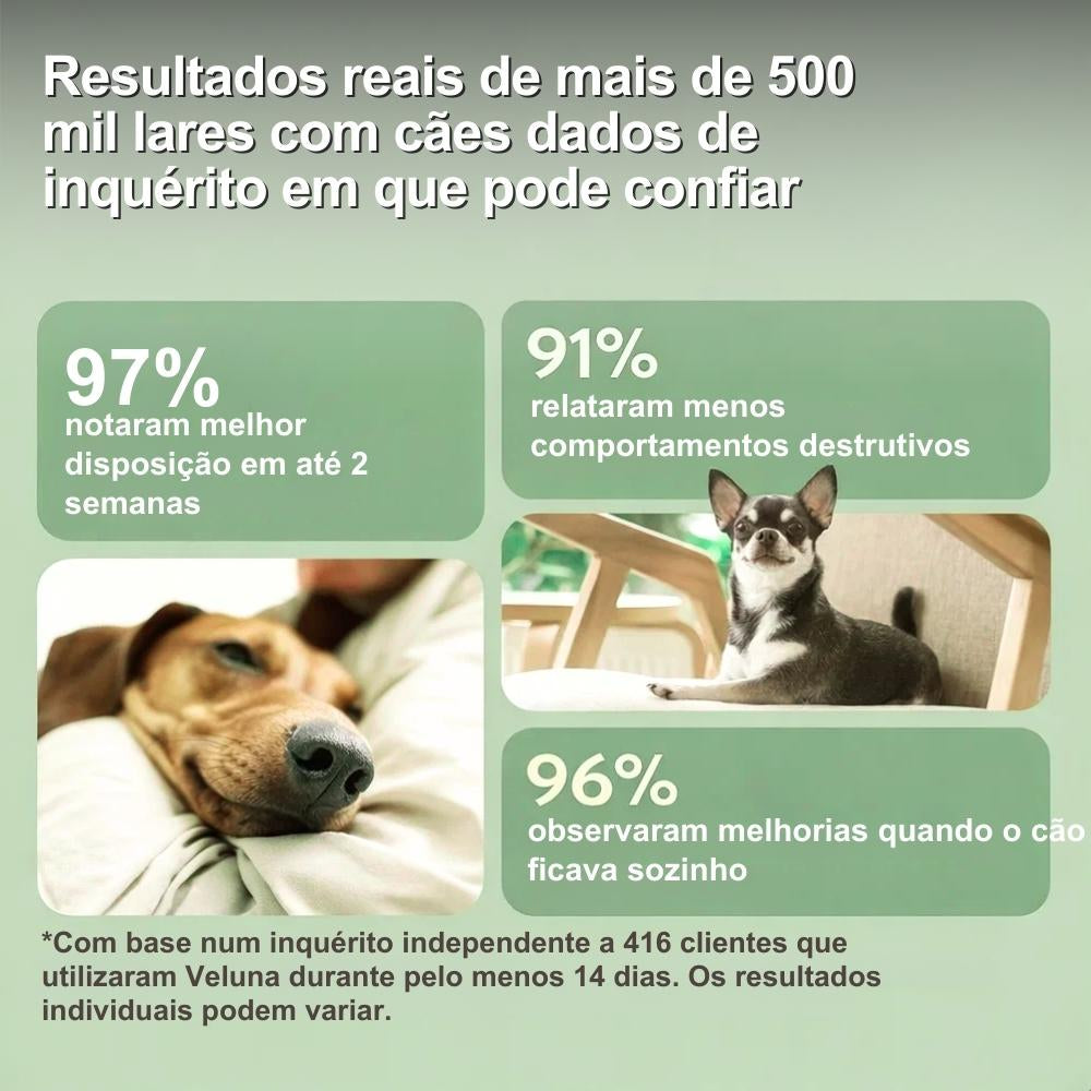 Difusor de Feromonas Veluna para Alívio da Ansiedade em Cães