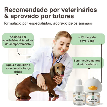 Difusor de Feromonas Veluna para Alívio da Ansiedade em Cães
