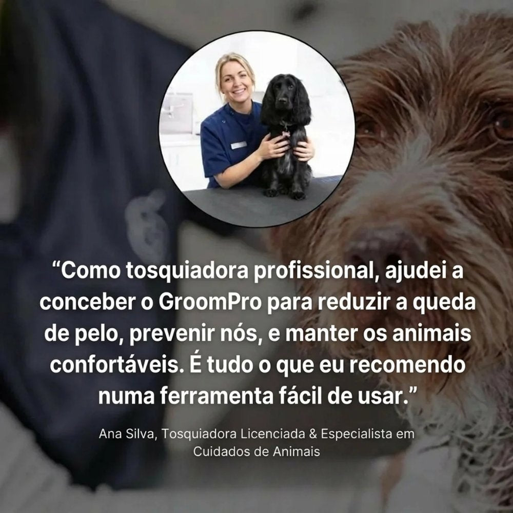 GroomPro – A Escova Anti-Queda de Pelo