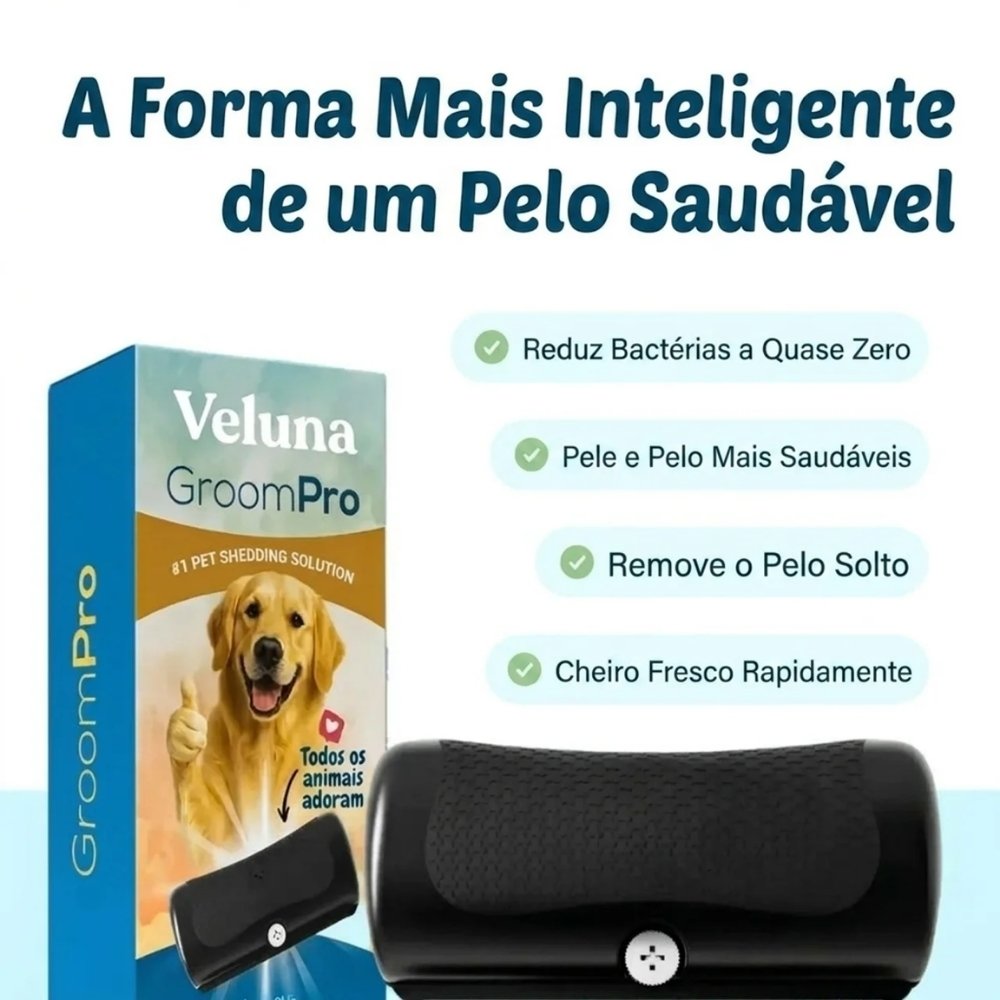 GroomPro – A Escova Anti-Queda de Pelo