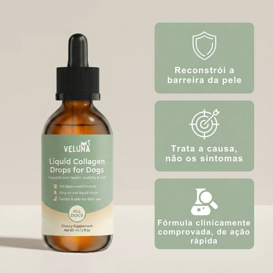 Colagénio Líquido Premium Veluna para Cães