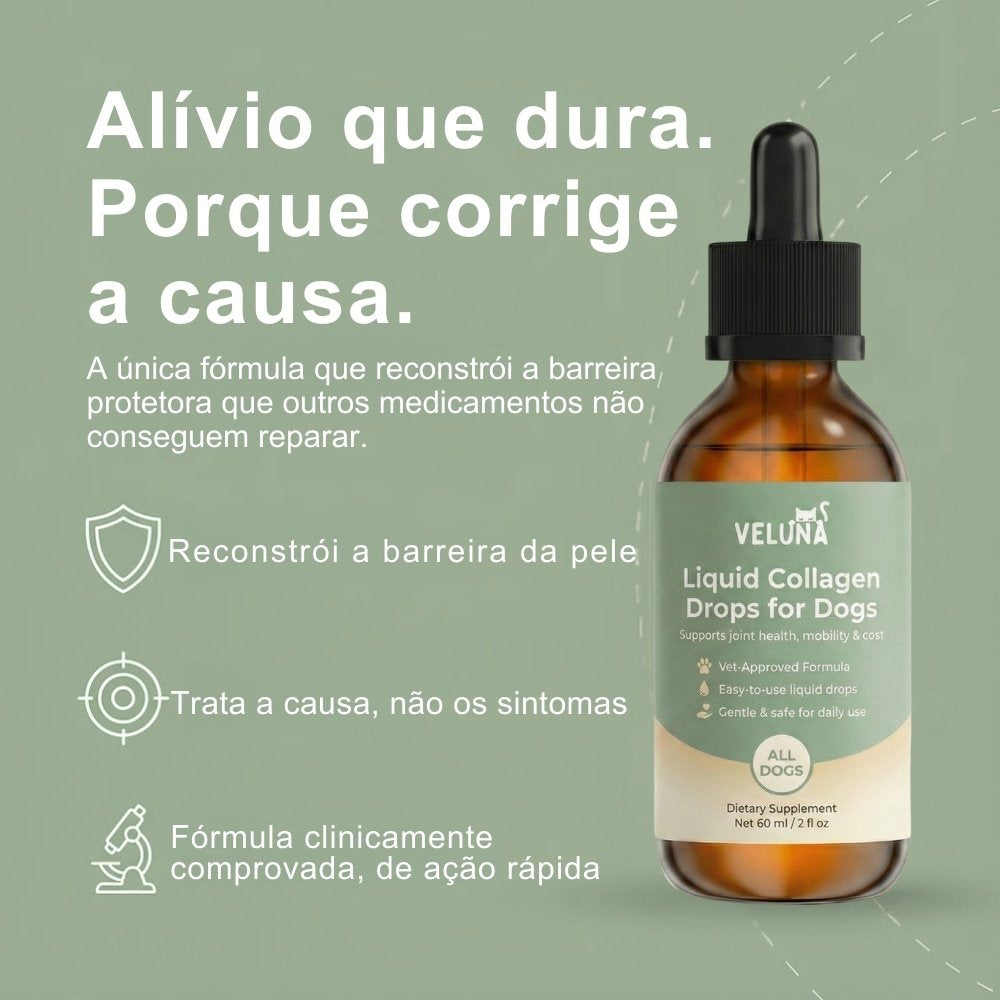 Colagénio Líquido Premium Veluna para Cães