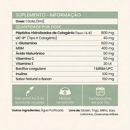 Colagénio Líquido Premium Veluna para Cães