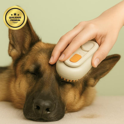 Escova a Vapor Multifuncional 4 em 1 para cães