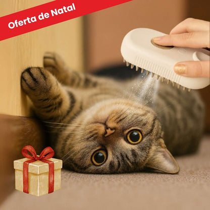 Escova a Vapor Multifuncional 4 em 1 para gatos
