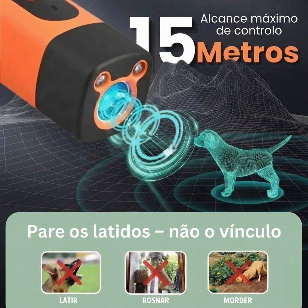 CalmPro – Treinador Ultrassónico para Cães – Pare os ladridos excessivos em segurança