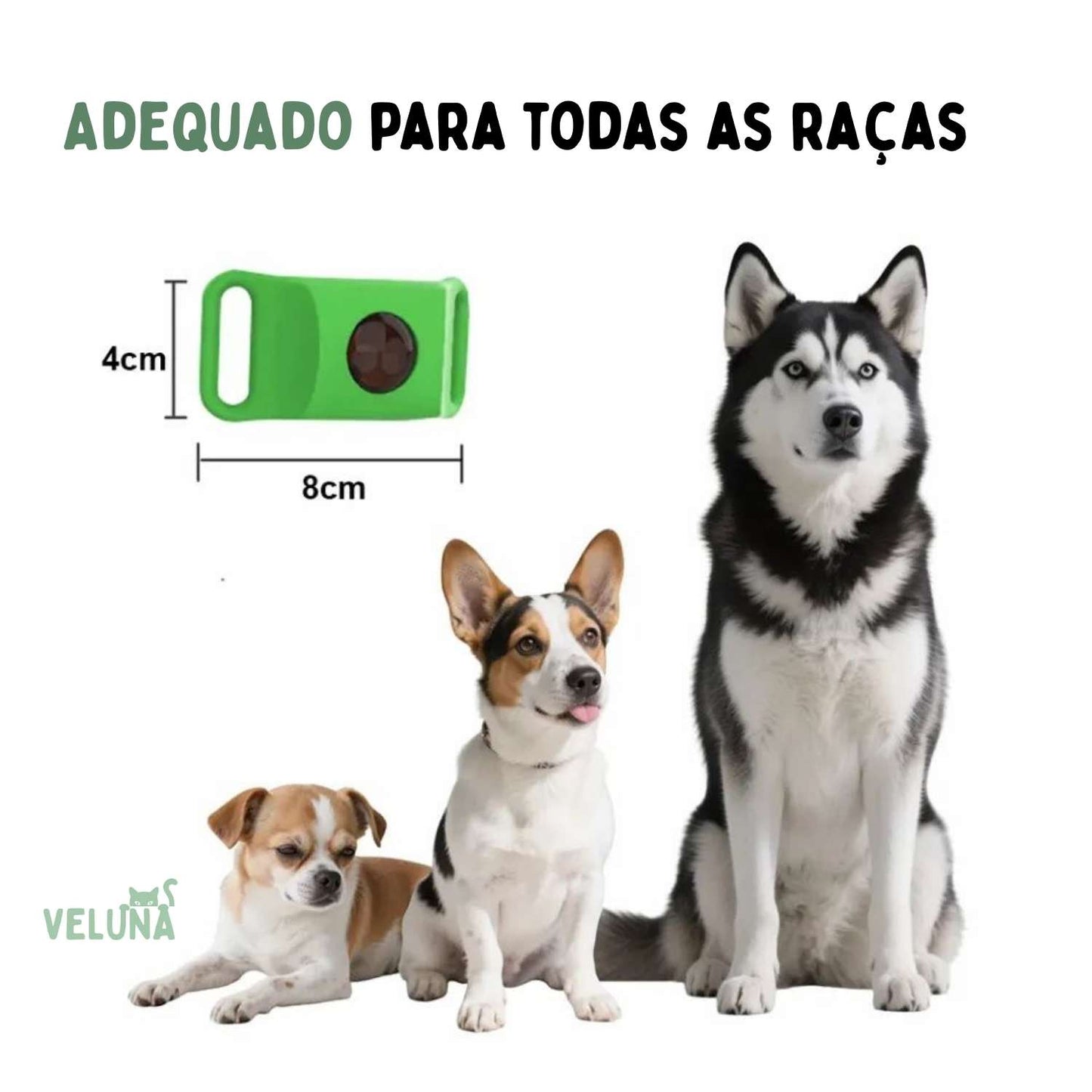Coleira Veluna - contra Pulgas (Proteção por até 12 Meses)