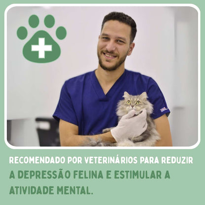 GIROGATO – Brinquedo interativo 3 em 1 para gatos: arranhar, brincar e esconder-se
