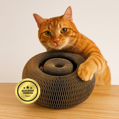 GIROGATO – Brinquedo interativo 3 em 1 para gatos: arranhar, brincar e esconder-se
