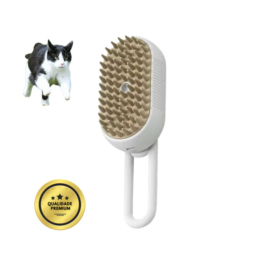 VAPOPELO ™ - A escova a vapor que desembaraça, limpa e hidrata o pelo do seu gato, tudo numa só etapa